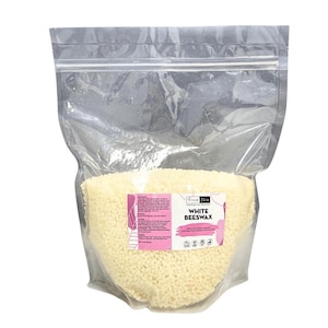White Beeswax Pellets - Various Sizes - Cosmetic Grade for Candles, Soaps, Lip Balms & Lotions