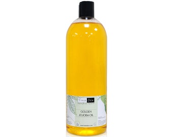 1 Litre Jojoba Golden Oil - 100% Pure Cold Pressed (1000ml)