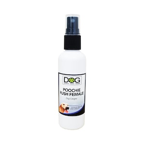 Female dog top in heat spray