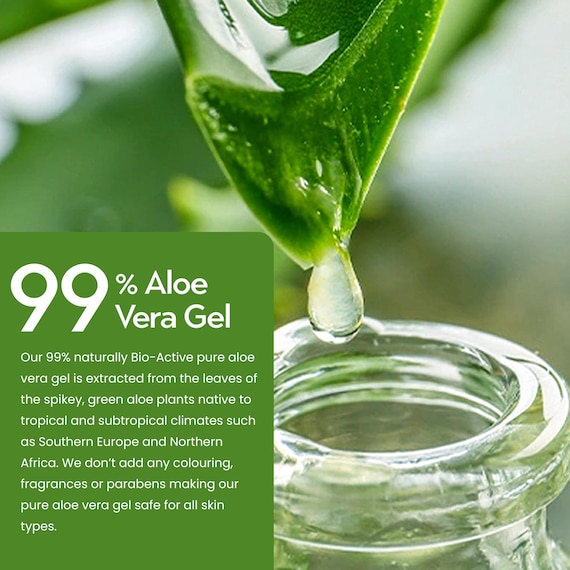 Aloe Vera Gel Tube 100ml - 99% Naturally Bio-active Aloe Vera - for All  Skin Types - Travel Size - Etsy