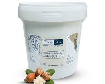 Refined Organic Shea Butter - Cold Pressed, 100% Pure, Raw & Natural - Multiple Sizes Available