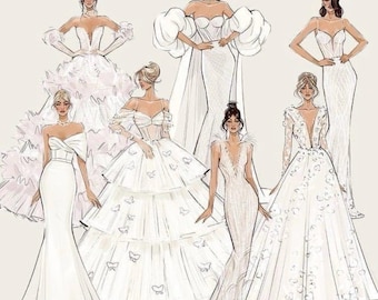 Custom Tailored Wedding or Evening Dress – Made to Measure Bridal Gown, Formal Dress, Personalized Design by You, Unique & Bespoke Gown