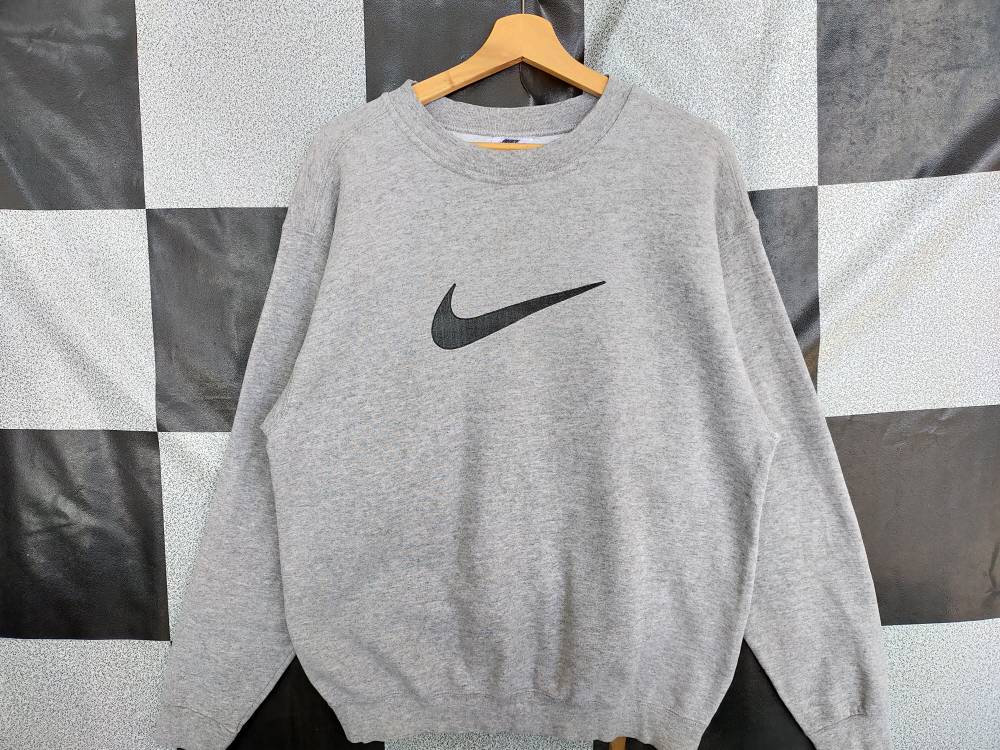 Vintage 90s Nike Swoosh Crewneck Sweatshirt Big Print Pullover | Etsy