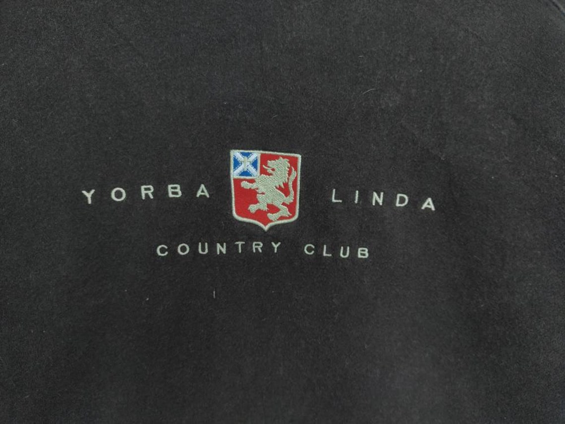 Vintage Yorba Linda Country Club Embroidery Logo Crewneck Etsy