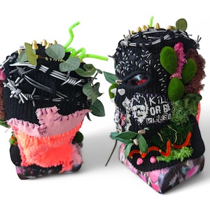 Custom Patched Balaclava Ski Mask: Punk Winter Knitwear