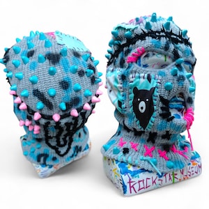 Custom Patched Balaclava Ski Mask: Punk 3 Hole Knit Skimask