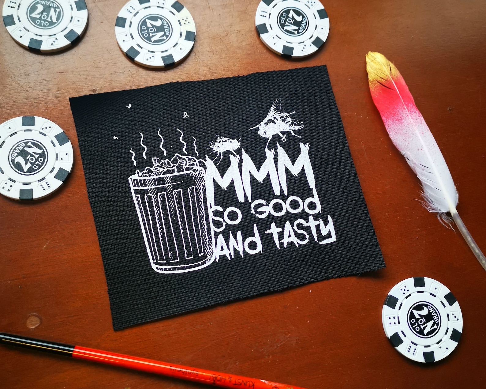 Mmm Mmm So Good And Tasty Chef Screen printed MMM so good and tasty patch | Etsy