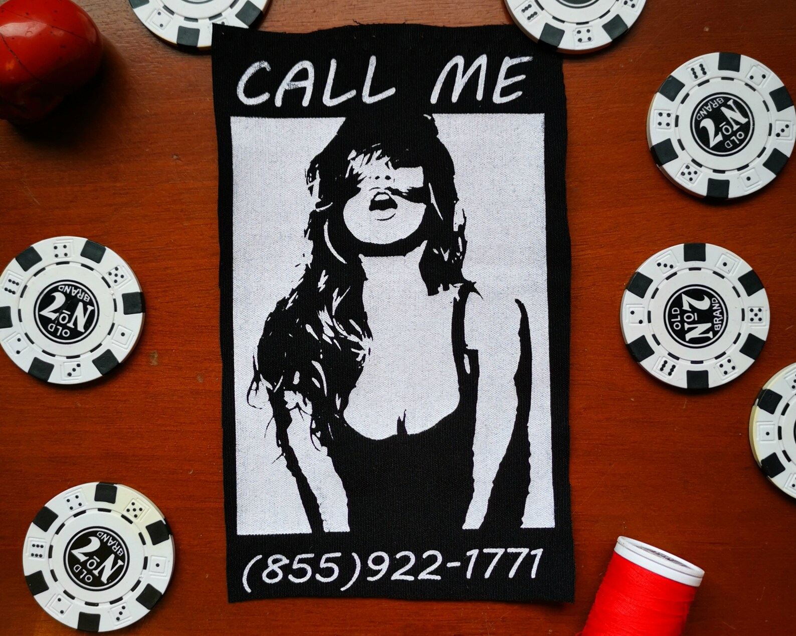 Handprinted Sex Patch Call Me Etsy