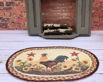 Rooster Kitchen Rug Etsy