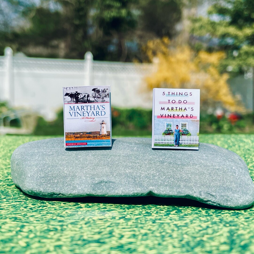 Dollhouse Miniature Martha's Vineyard in History Book and 5 Things to