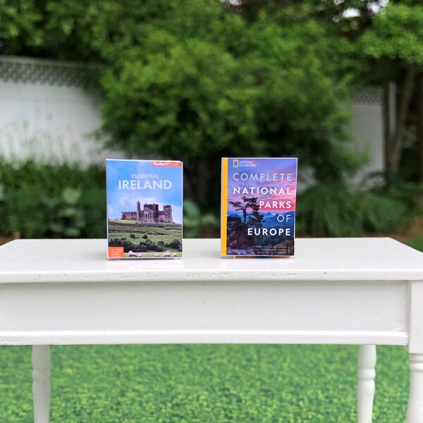 Dollhouse Miniature Travel Books - National Parks of Europe -  Essential Ireland 1/12 scale books magazines