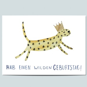Postkaart "wildere Geburtstag", Geburtstagskarte, Glückwunschkarte, Kindergeburtstag, Geburtstagsfeier, Postkarte Geburtstag