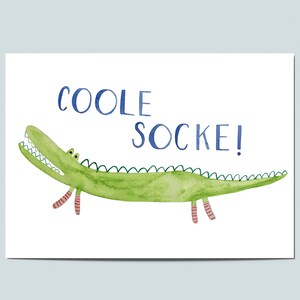 Carte postale virtuelle, Carte routière Krokodil, Carte postale Krokodil, Carte postale cool, Carte routière Coole Socke, Carte routière virtuelle, Carte postale virtuelle Kind