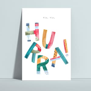 Postkarte Hip, hip, Hurra! zum Geburtstag, Einfach So Karte