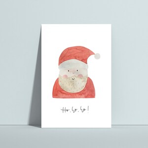 Postkarte Weihnachtsmann, Ho ho ho, Weihnachten, weihnachtliche Karte, Weihnachtskarte, Greeting Card, Weihnachtswünsche