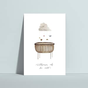 Postkarte zur Geburt | Willkommen auf der Welt | Geschenk zur Geburt | Karte zur Geburt
