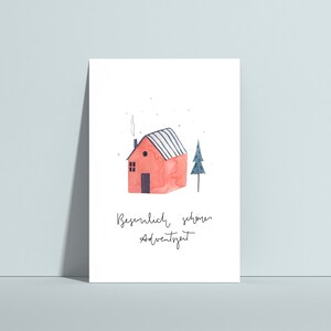 Postkarte "Besinnlich schöne Adventszeit, Advent, Weihnachten, Winter, Geschenk, Weihnachtskarte, Postkarte Advent, Weihnachtsgruß