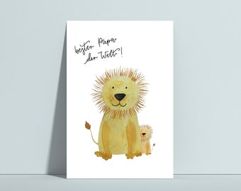 Carte postale bester Papa der Welt zum Vatertag