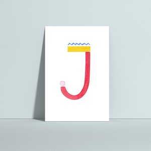 Buchstabenkarte J, ABC Karten, Alphabet Karten, Buchstabengirlande, Buchstabenposter, Namensgirlande, Namensposter, Kinderzimmer Deko