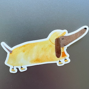 Sticker &quot;Dackel-Regenjacke&quot;, Laptop-Sticker, Aufkleber, Planer-Sticker, Dackel Sticker, Dackel Aufkleber