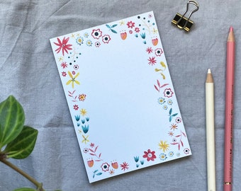 Bloc de notation DIN A6 Blumen