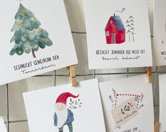 Adventskalender Gemeinsame Zeit, besonderer Adventskalender für Familien, Familienaktivitäten für den Advent