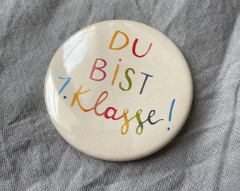 Button Einschulung,Ansteckbutton, Gift zum Schulstart, Schultüte