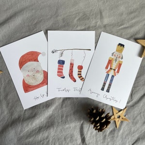 Postkarten-Set Weihnachten, Weihnachtskarten,Nussknacker, Weihnachtsgrüße, Nikolaus, Geschenk, Grußkarten Bild 1