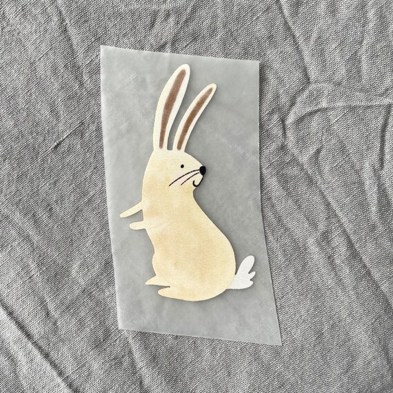 Bügelbild Hase, Kaninchen, Bügelbild Tier, Aufnäher, Geschenkidee, Kind
