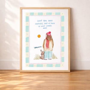 Mutmacher Poster für Frauen | Self Empowerment Wandbild | Inspirierende Sprüche Poster | Feminine Illustration Print What you need