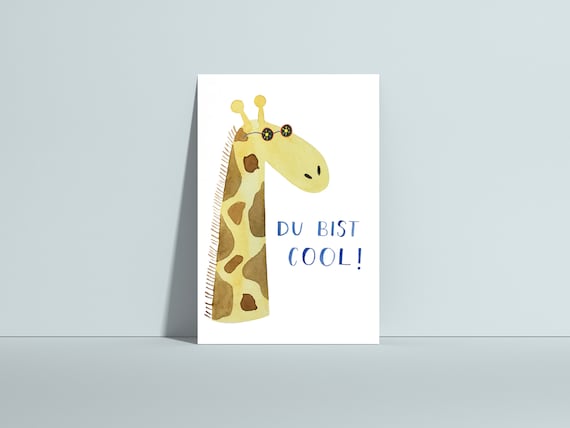 Postkarte Du Bist Cool Geburtstagskarte Kind Cool Kid Karte Etsy