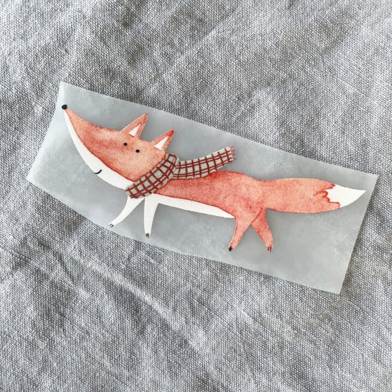 Bügelbild Fuchs, Aufnäher Herbst und Wintermotiv für Kinder
