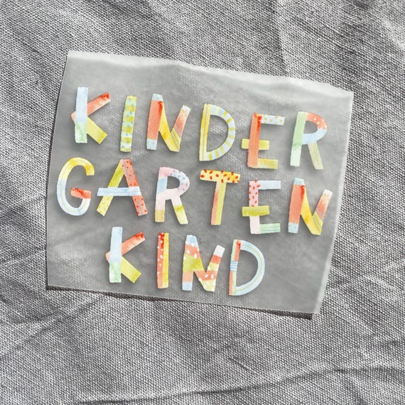 Bügelbild Kindergartenkind, Aufnäher, Bügelbild für Kinder, Geschenk zum Kindergartenstart