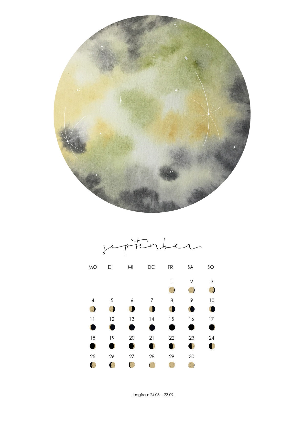 Mondkalender 2023 Lunar Kalender Mondphasen 2023 - Etsy Österreich