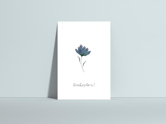 Postkarte "Dankeschön, Danke, Blumen, Freundschaft, Geschenk, Blumengruß, Dankeskarte."
