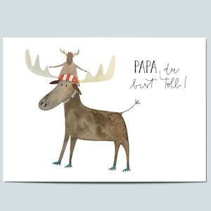 Postkarte" Papa, du bist toll!", Vatertag Karte, Postkarte Vatertag, Bester Papa Karte, Vatertag Geschenk, Karte Vatertag, Karte Papa