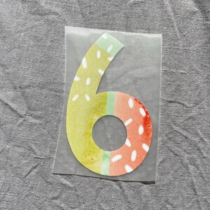 Bügelbild Zahlen in Pastell – Perfekt für Geburtstagsshirts & DIY Textildesign bild 7