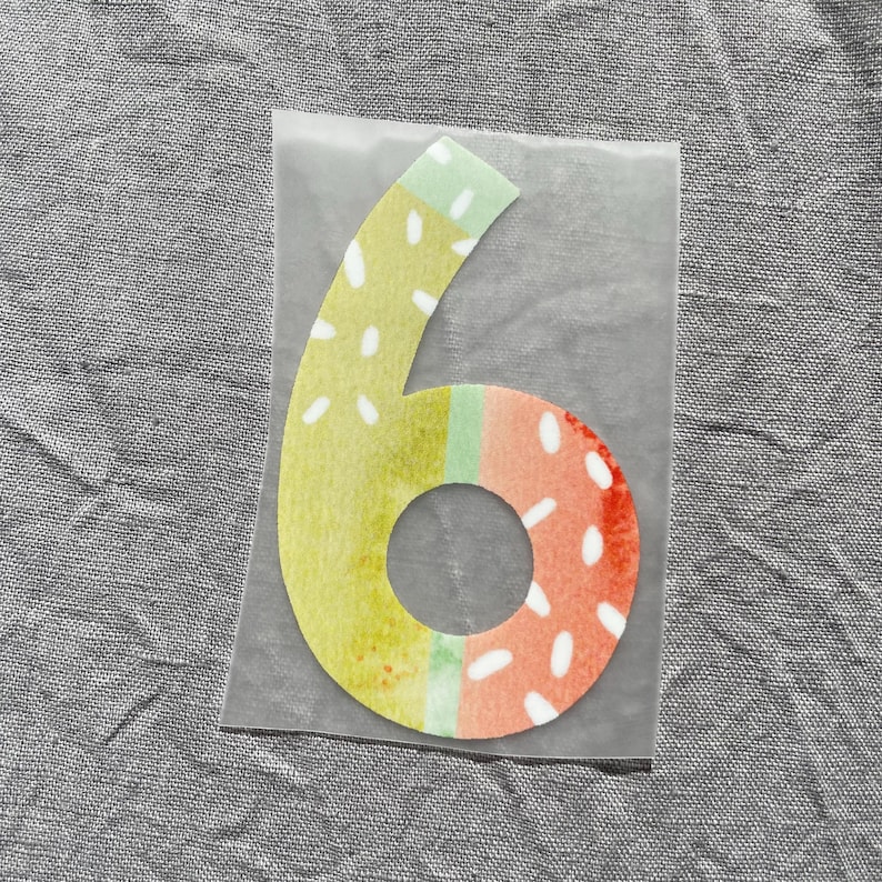Bügelbild Zahlen in Pastell – Perfekt für Geburtstagsshirts & DIY Textildesign bild 7