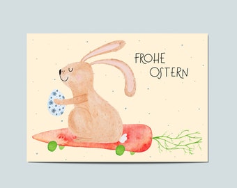 Osterkarte Hase, Frühling, Ostergruß, Kleinigkeit, Geschenkidee, Ostern