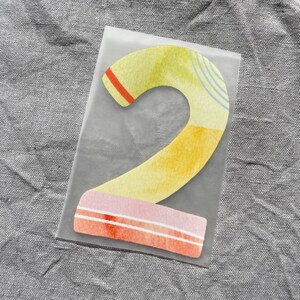 Bügelbild Zahlen in Pastell – Perfekt für Geburtstagsshirts & DIY Textildesign bild 3