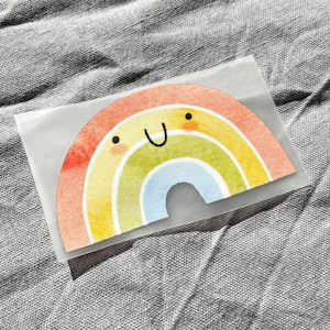 Bügelbild Regenbogen, Aufnäher für Kinder, Geschenkidee