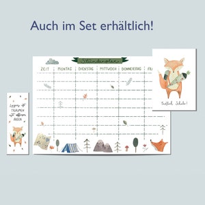 Stundenplan Wald, Einschulung Geschenk, Schulanfang Geschenk, Stundenplan, Stundenplan Fuchs, Einschulung, Schultüte, Schultüte Geschenk imagen 2