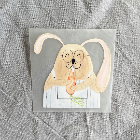 Bügelbild Hase, Ostern, Aufnäher Kind, Bügelpatch