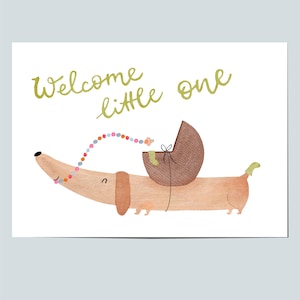 Carte postale avec carte postale | Willkommen auf der Welt | Geschenk zur Geburt | Carte sur la carte
