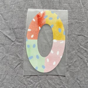 Bügelbild Zahlen in Pastell – Perfekt für Geburtstagsshirts & DIY Textildesign bild 11