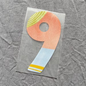Bügelbild Zahlen in Pastell – Perfekt für Geburtstagsshirts & DIY Textildesign bild 10