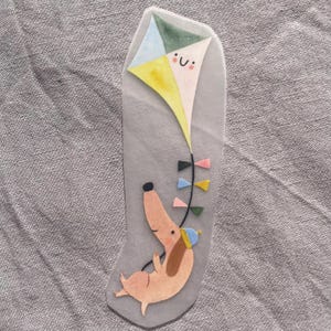 Bügelbild Dackel - Aufbügler für Kinder – Bügelmotiv Herbst für Kinderkleidung, DIY Bügelbild Herbst