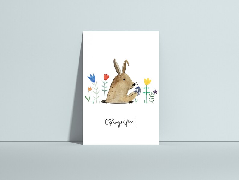 Osterkarten "Osterhase", Ostern, Ostergrüße, Ostergruß, Karte Ostern, Osterkarte, Osterhase Postkarte bild 1