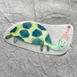 Bügelbild Schildkröte, Aufnäher, Bügelbild für Kindergeburtstag image 3