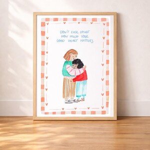 Mutmacher Poster für Frauen | Self Empowerment Wandbild | Inspirierende Sprüche Poster | Feminine Illustration Print Good heart